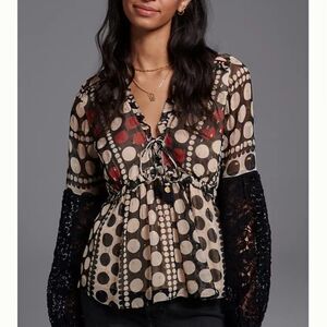 NWT Anthropologie Verb Pallavi Narcisa Blouse Smal